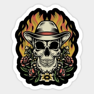 Blazing Legacy Tattoo - Vintage Fire Icon Sticker